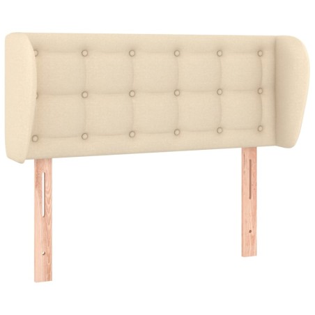 vidaXL Testiera ad Orecchio Crema 103x23x78/88 cm in Tessuto