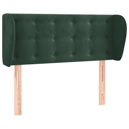 vidaXL Testiera ad Orecchio Verde Scuro 103x23x78/88 cm in Velluto