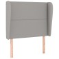 vidaXL Testiera ad Orecchio Grigio Chiaro 93x23x118/128 cm in Tessuto vidaXL Testiera ad Orecchio Grigio Chiaro 93x23x118/128 cm in Tessuto