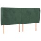 vidaXL Testiera ad Orecchio Verde Scuro 203x23x118/128cm in Velluto vidaXL Testiera ad Orecchio Verde Scuro 203x23x118/128cm in Velluto
