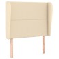 vidaXL Testiera ad Orecchio Crema 93x23x118/128 cm in Tessuto
