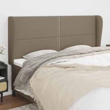 vidaXL Testiera ad Orecchio Tortora 183x23x118/128 cm in Tessuto