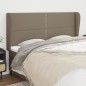 vidaXL Testiera ad Orecchio Tortora 183x23x118/128 cm in Tessuto