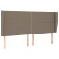 vidaXL Testiera ad Orecchio Tortora 183x23x118/128 cm in Tessuto