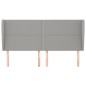 vidaXL Testiera ad Orecchio Grigio Chiaro 163x23x118/128 cm in Tessuto vidaXL Testiera ad Orecchio Grigio Chiaro 163x23x118/128 cm in Tessuto