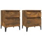 Comodini 2pz Rovere Fumo 40x35x50 cm Comodini 2pz Rovere Fumo 40x35x50 cm