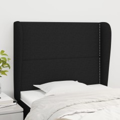 vidaXL Testiera ad Orecchio Nera 103x23x118/128 cm in Tessuto