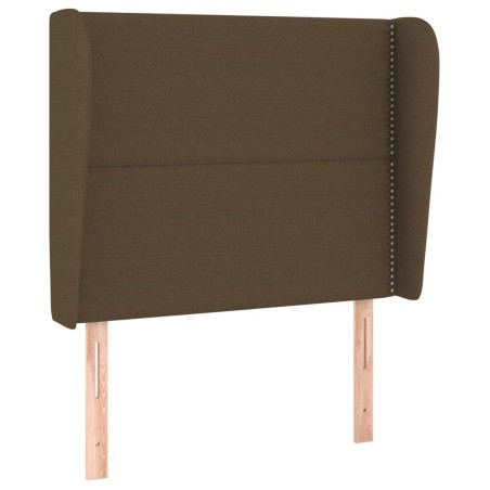 vidaXL Testiera ad Orecchio Marrone Scuro 83x23x118/128 cm in Tessuto