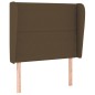 vidaXL Testiera ad Orecchio Marrone Scuro 83x23x118/128 cm in Tessuto vidaXL Testiera ad Orecchio Marrone Scuro 83x23x118/128 cm in Tessuto
