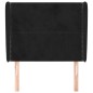 vidaXL Testiera ad Orecchio Nera 83x23x118/128 cm in Velluto vidaXL Testiera ad Orecchio Nera 83x23x118/128 cm in Velluto