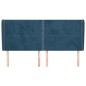 vidaXL Testiera ad Orecchio Blu Scuro 163x23x118/128 cm in Velluto vidaXL Testiera ad Orecchio Blu Scuro 163x23x118/128 cm in Velluto