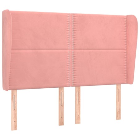 vidaXL Testiera ad Orecchio Rosa 147x23x118/128 cm in Velluto