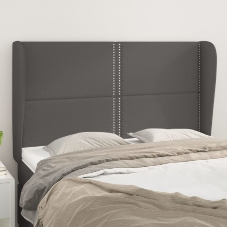 vidaXL Testiera ad Orecchio Grigio 147x23x118/128cm in Similpelle