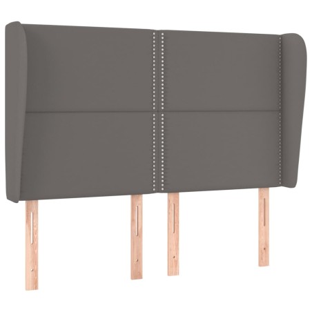 vidaXL Testiera ad Orecchio Grigio 147x23x118/128cm in Similpelle