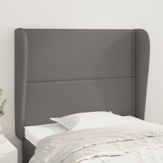 vidaXL Testiera ad Orecchio Grigio 103x23x118/128cm in Similpelle