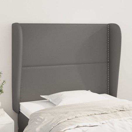 vidaXL Testiera ad Orecchio Grigio 103x23x118/128cm in Similpelle