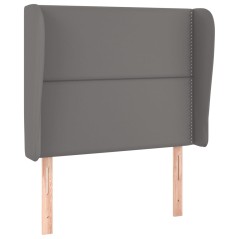 vidaXL Testiera ad Orecchio Grigio 103x23x118/128cm in Similpelle