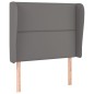 vidaXL Testiera ad Orecchio Grigio 103x23x118/128cm in Similpelle vidaXL Testiera ad Orecchio Grigio 103x23x118/128cm in Similpelle