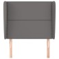 vidaXL Testiera ad Orecchio Grigio 103x23x118/128cm in Similpelle vidaXL Testiera ad Orecchio Grigio 103x23x118/128cm in Similpelle