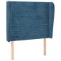 vidaXL Testiera ad Orecchio Blu Scuro 83x23x118/128 cm in Velluto vidaXL Testiera ad Orecchio Blu Scuro 83x23x118/128 cm in Velluto