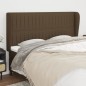 vidaXL Testiera ad Orecchio Marrone Scuro 163x23x118/128 cm in Tessuto vidaXL Testiera ad Orecchio Marrone Scuro 163x23x118/128 cm in Tessuto