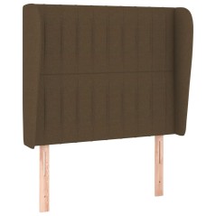 vidaXL Testiera ad Orecchio Marrone Scuro 93x23x118/128 cm in Tessuto