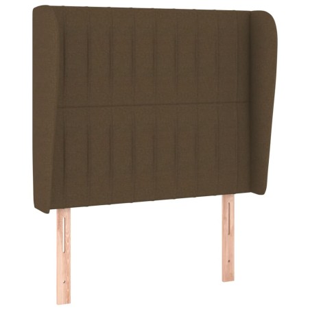 vidaXL Testiera ad Orecchio Marrone Scuro 93x23x118/128 cm in Tessuto