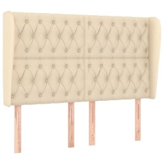 vidaXL Testiera ad Orecchio Crema 147 x 23 x 118/128 cm in Tessuto