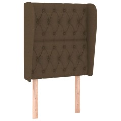 vidaXL Testiera ad Orecchio Marrone Scuro 83x23x118/128 cm in Tessuto
