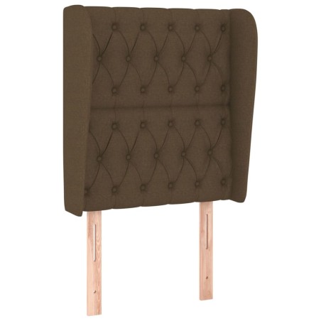 vidaXL Testiera ad Orecchio Marrone Scuro 83x23x118/128 cm in Tessuto