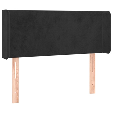 vidaXL Testiera ad Orecchio Nera 103x16x78/88 cm in Velluto