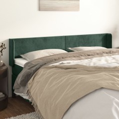 vidaXL Testiera ad Orecchio Verde Scuro 183x16x78/88 cm in Velluto