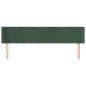 vidaXL Testiera ad Orecchio Verde Scuro 183x16x78/88 cm in Velluto vidaXL Testiera ad Orecchio Verde Scuro 183x16x78/88 cm in Velluto