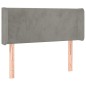 vidaXL Testiera ad Orecchio Grigio Chiaro 103x16x78/88 cm in Velluto vidaXL Testiera ad Orecchio Grigio Chiaro 103x16x78/88 cm in Velluto