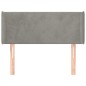 vidaXL Testiera ad Orecchio Grigio Chiaro 103x16x78/88 cm in Velluto vidaXL Testiera ad Orecchio Grigio Chiaro 103x16x78/88 cm in Velluto