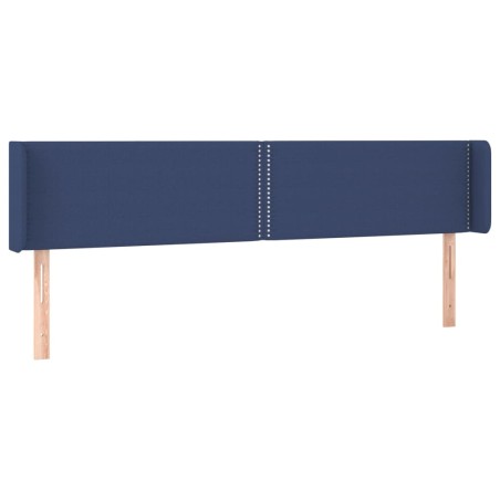 vidaXL Testiera ad Orecchio Blu 183x16x78/88 cm in Tessuto