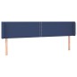 vidaXL Testiera ad Orecchio Blu 183x16x78/88 cm in Tessuto vidaXL Testiera ad Orecchio Blu 183x16x78/88 cm in Tessuto
