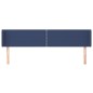 vidaXL Testiera ad Orecchio Blu 183x16x78/88 cm in Tessuto vidaXL Testiera ad Orecchio Blu 183x16x78/88 cm in Tessuto