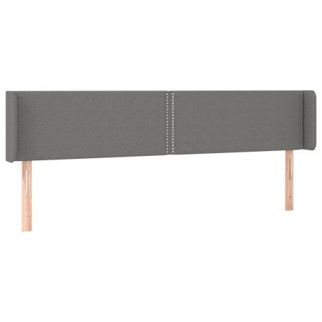 vidaXL Testiera ad Orecchio Grigio Scuro 183x16x78/88 cm in Tessuto
