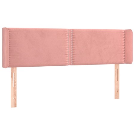 vidaXL Testiera ad Orecchio Rosa 147x16x78/88 cm in Velluto