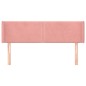 vidaXL Testiera ad Orecchio Rosa 147x16x78/88 cm in Velluto vidaXL Testiera ad Orecchio Rosa 147x16x78/88 cm in Velluto