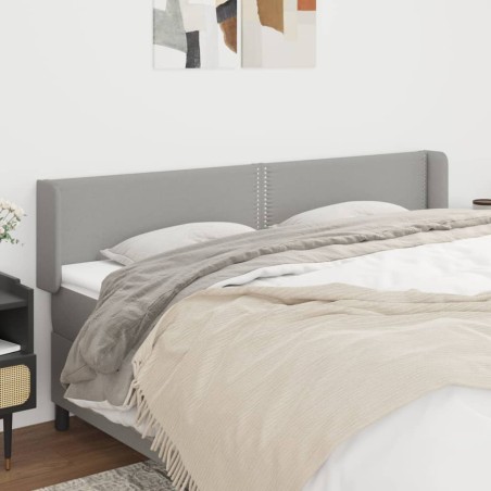 vidaXL Testiera ad Orecchio Grigio Chiaro 163x16x78/88 cm in Tessuto