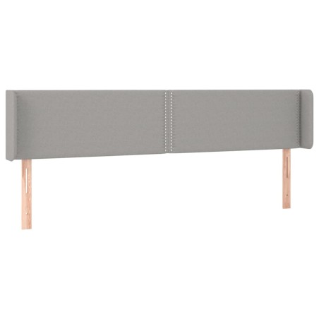 vidaXL Testiera ad Orecchio Grigio Chiaro 163x16x78/88 cm in Tessuto