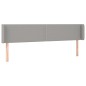 vidaXL Testiera ad Orecchio Grigio Chiaro 163x16x78/88 cm in Tessuto vidaXL Testiera ad Orecchio Grigio Chiaro 163x16x78/88 cm in Tessuto