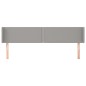 vidaXL Testiera ad Orecchio Grigio Chiaro 163x16x78/88 cm in Tessuto vidaXL Testiera ad Orecchio Grigio Chiaro 163x16x78/88 cm in Tessuto