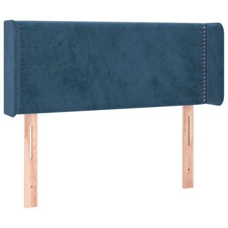 vidaXL Testiera ad Orecchio Blu Scuro 103x16x78/88 cm in Velluto