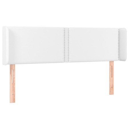 vidaXL Testiera ad Orecchio Bianca 147x16x78/88 cm in Similpelle