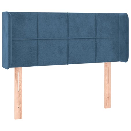 vidaXL Testiera ad Orecchio Blu Scuro 83x16x78/88 cm in Velluto