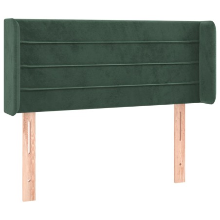 vidaXL Testiera ad Orecchio Verde Scuro 103x16x78/88 cm in Velluto