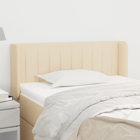 vidaXL Testiera ad Orecchio Crema 83x16x78/88 cm in Tessuto